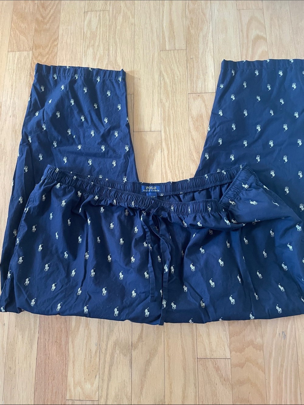 Polo by Ralph Lauren Navy Wide-Leg Logo Lounge/pajama Pants men’s 4X